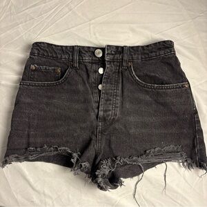 Zara Charcoal Jean Shorts